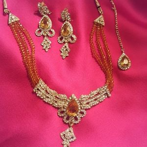 Necklace, and earings set